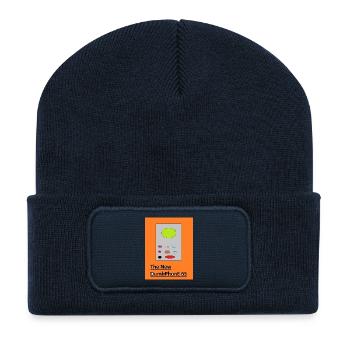 The New DumbPhone 6S Retro - Recycelte Patch Beanie - French Navy - Vorne