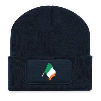 Drapeau de l’Irlande - Beanie recyclé à patch - bleu marine - Devant