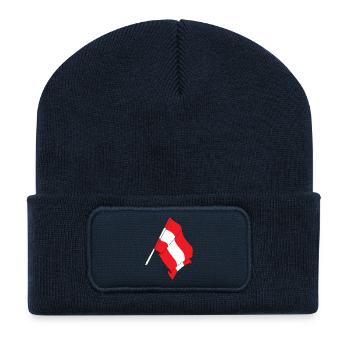 Drapeau autriche - Beanie recyclé à patch - bleu marine - Devant