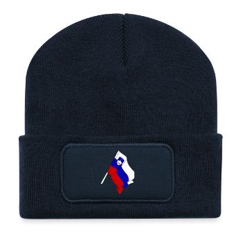 Drapeau Slovénie - Beanie recyclé à patch - bleu marine - Devant