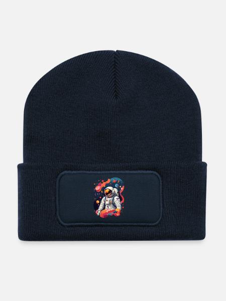 Astronaut - Recycelte Patch Beanie - French Navy