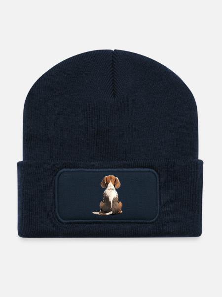 Beagle - Beanie recyclé à patch - bleu marine