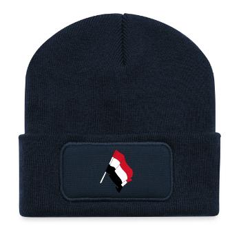 Flagge des Jemen - Recycelte Patch Beanie - French Navy - Vorne