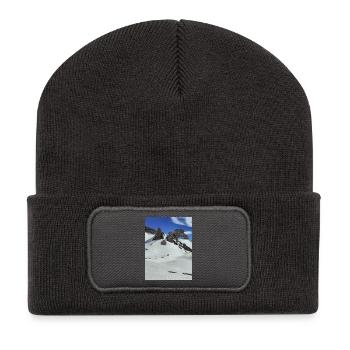 Lac Lauzon en hiver - Beanie recyclé à patch - charbon - Devant