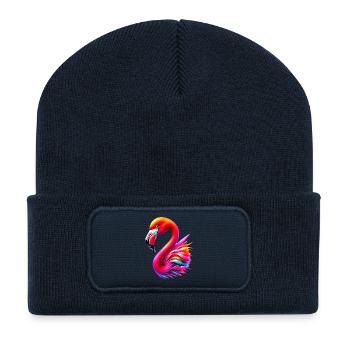Flamingo - Recycled Patch Beanie - french navy - Front