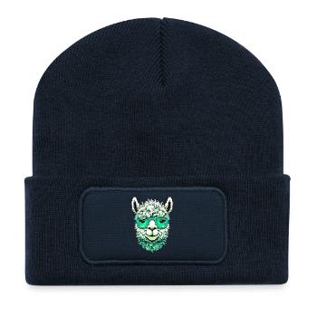 Alpaca - Recycled Patch Beanie - french navy - Front