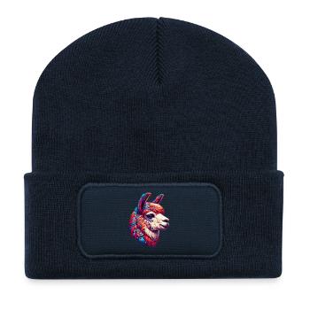 Alpaka - Recycelte Patch Beanie - French Navy - Vorne