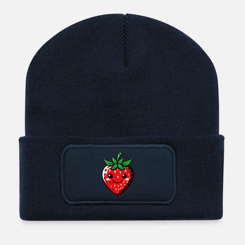 Erdbeeren Erdbeeren - Recycelte Patch Beanie - French Navy