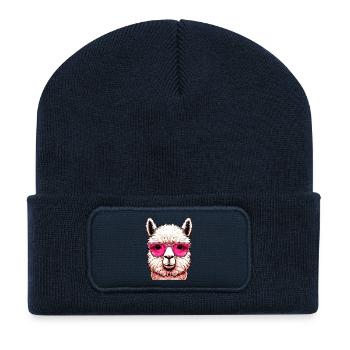 Alpaca - Recycled Patch Beanie - french navy - Front