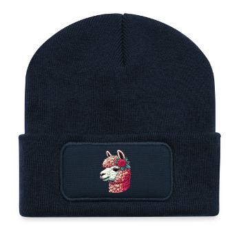 Alpaka - Recycelte Patch Beanie - French Navy - Vorne