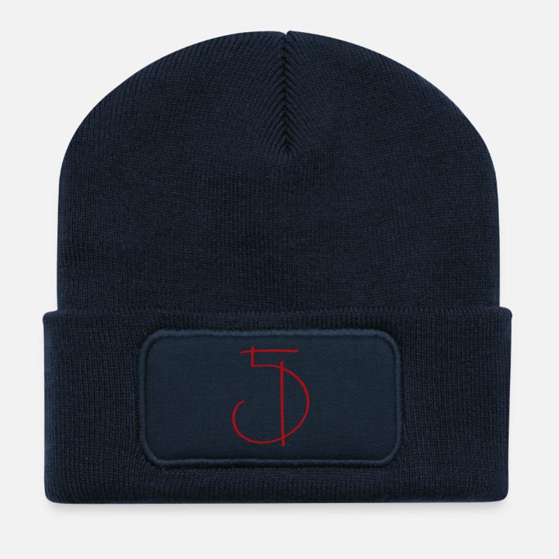 25 5 - Beanie recyclé à patch - bleu marine