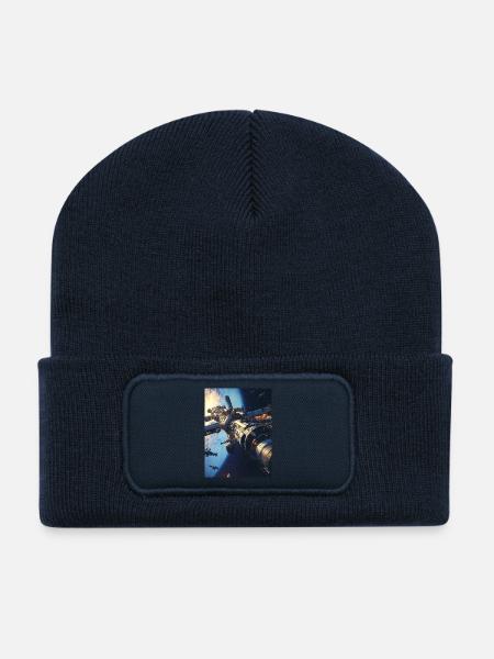 Perdu dans l’espace 1 3 - Beanie recyclé à patch - bleu marine