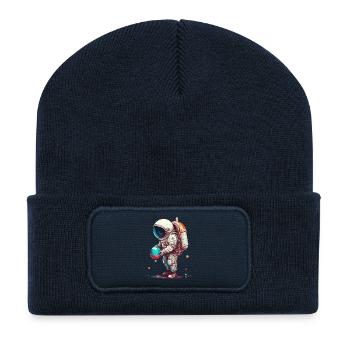 Ostern Osterhase Ostern Ostern Sonntag Osterei Frühling - Recycelte Patch Beanie - French Navy - Vorne