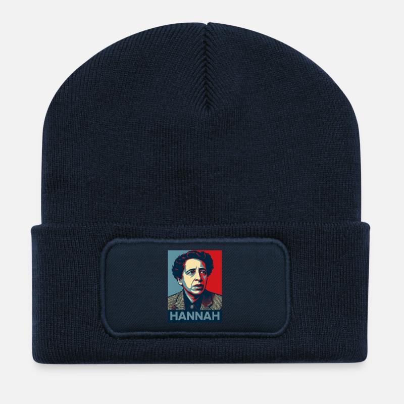Hannah Arendt - Recycelte Patch Beanie - French Navy