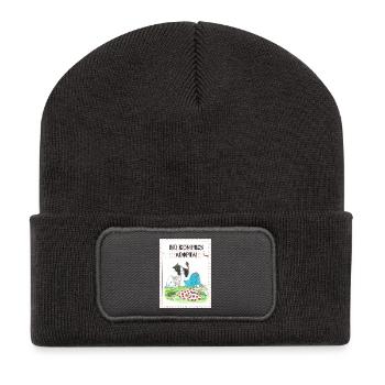 Adoptez une famille à fourrure - Beanie recyclé à patch - charbon - Devant