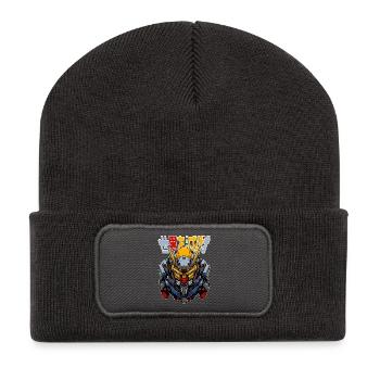 Anime Robots! - Recycled Patch Beanie - dark grey - Front