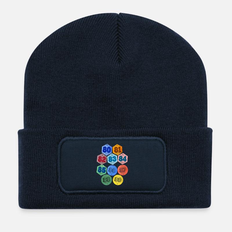 Zurück zu den 80er - 80er Jahren Autoaufkleber - Recycelte Patch Beanie - French Navy