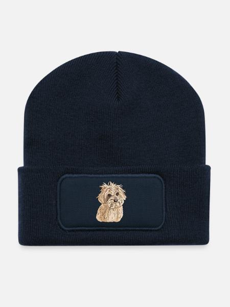 Havanais - Beanie recyclé à patch - bleu marine