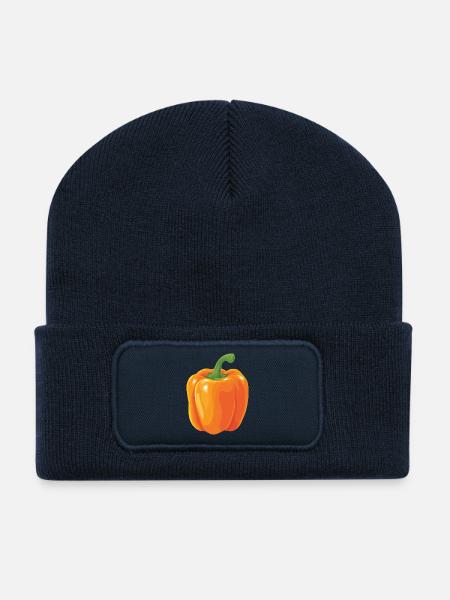yellow peppers - Recycled Patch Beanie - french navy