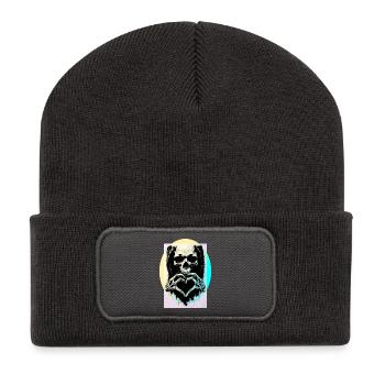 Das Herz des Todes ☠ - Recycelte Patch Beanie - Dunkelgrau - Vorne