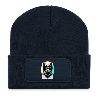 Das Herz des Todes ☠ - Recycelte Patch Beanie - French Navy - Vorne