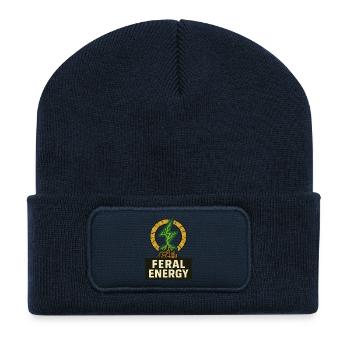 Énergie sauvage – Solarpunk - Beanie recyclé à patch - bleu marine - Devant