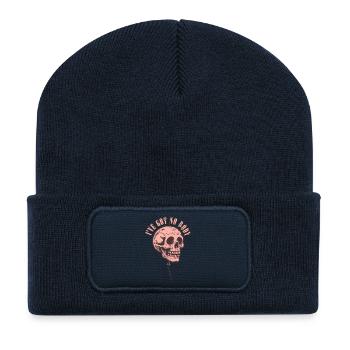 I've Got No Body – Funny Skull T-Shirt - Recycled Patch Beanie - french navy - Front