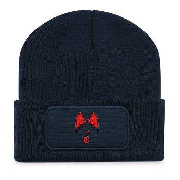I am a little devil - Recycled Patch Beanie - french navy - Front