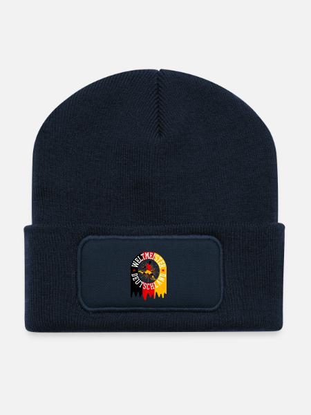 World Champion Germany Football - Recycled Patch Beanie - french navy