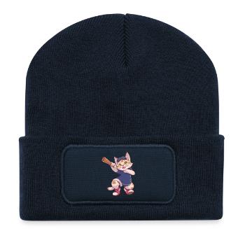 Cat, Cats - Recycled Patch Beanie - french navy - Front