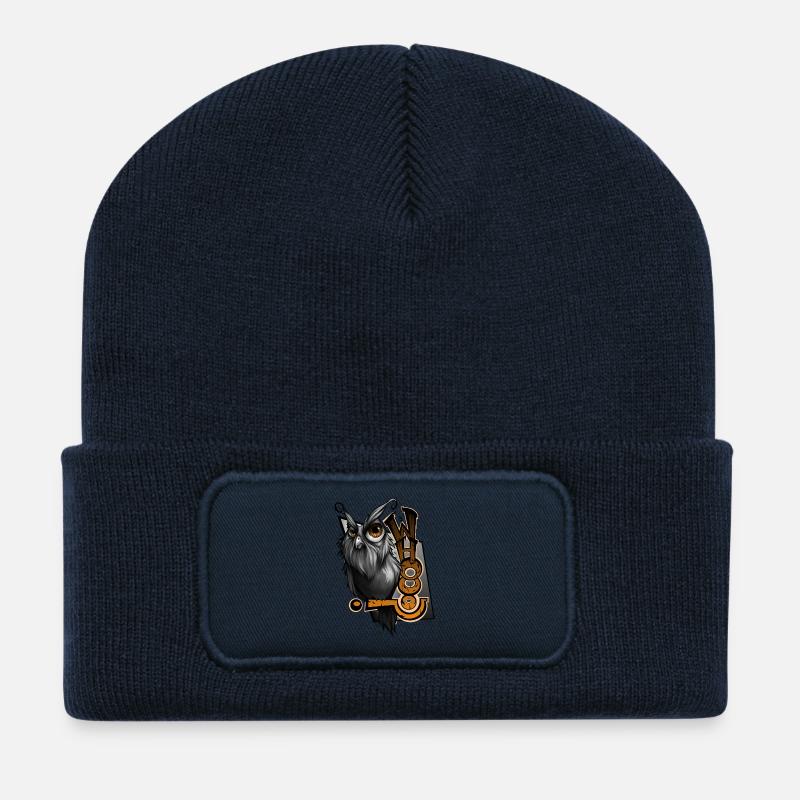 Ouah - Beanie recyclé à patch - bleu marine
