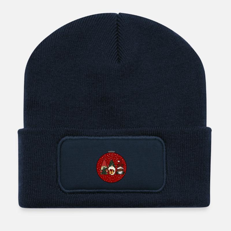 Weihnachtskugel  - Recycelte Patch Beanie - French Navy