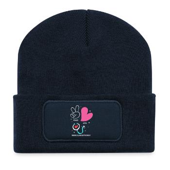 Rezeptionistin Medizin Rezeptionist - Recycelte Patch Beanie - French Navy - Vorne