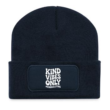 Kind Vibes Only - Recycled Patch Beanie - french navy - Front