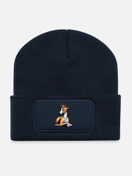 Whippet Windhund Whippets Windhundbesitzer - Recycelte Patch Beanie - French Navy