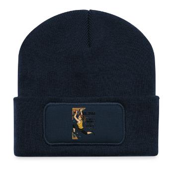Bouldering instead of therapy – Funny climbing shirt - Recycled Patch Beanie - french navy - Front