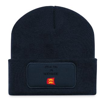 J'peux pas J'ai Normandie - Beanie recyclé à patch - bleu marine - Devant