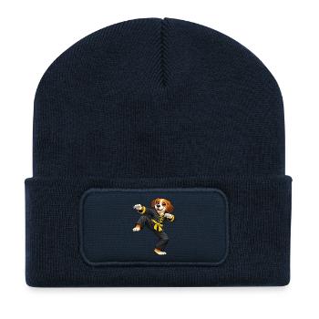 Beagle Dog Kung Fu Martial Arts Martial Arts traditio - Recycled Patch Beanie - french navy - Front