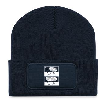 Chimie des formules structurales, science du laboratoire de physique - Beanie recyclé à patch - bleu marine - Devant