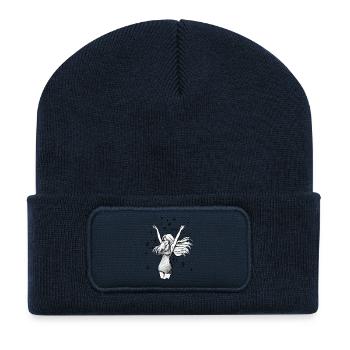 Autonomisation de la femme dansante - Illustration - Beanie recyclé à patch - bleu marine - Devant