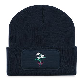 Die Alm grüßt - Recycelte Patch Beanie - French Navy - Vorne