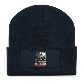 Suivez Le Mot Pas Le Troupeau Colibri - Beanie recyclé à patch - bleu marine - Devant