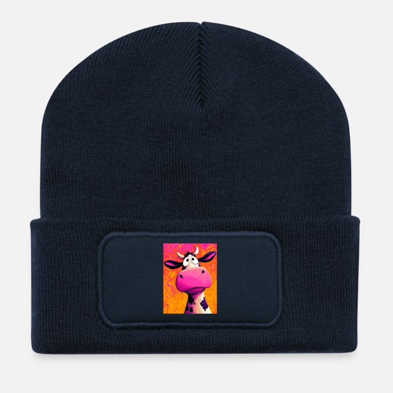Kuh - Recycelte Patch Beanie - French Navy