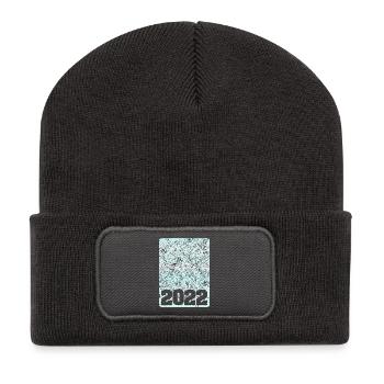 Nummer 2022 - Recycelte Patch Beanie - Dunkelgrau - Vorne