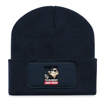 Energy Save Mode Panda - Recycled Patch Beanie - french navy - Front