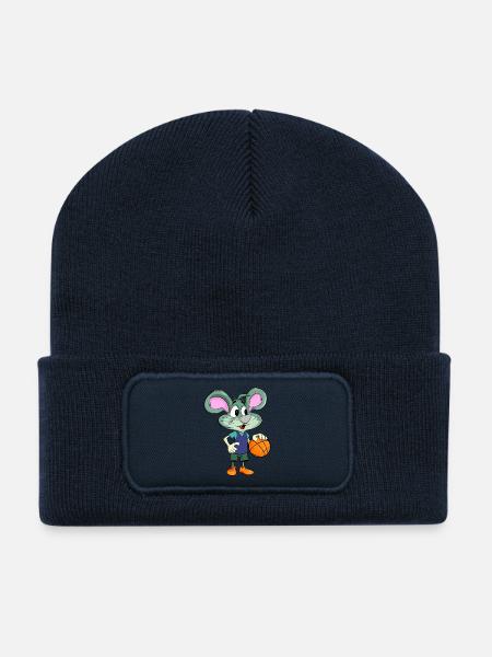 Basketball Mouse - Recycled Patch Beanie - french navy