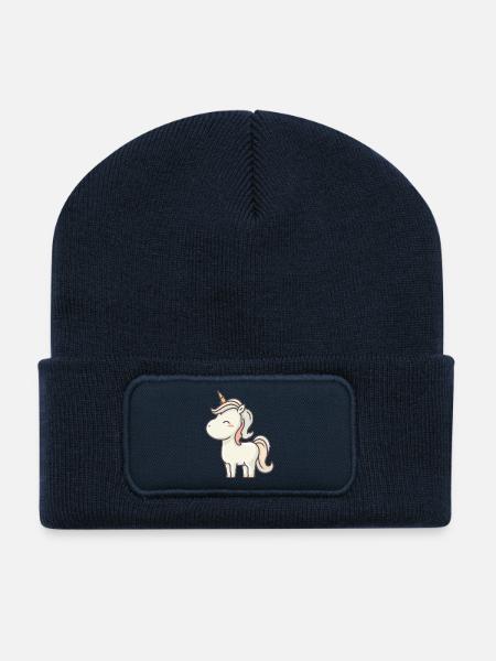 unicorn - Recycled Patch Beanie - french navy