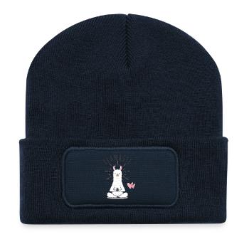 Llamaste Meditations-Lama - Recycelte Patch Beanie - French Navy - Vorne