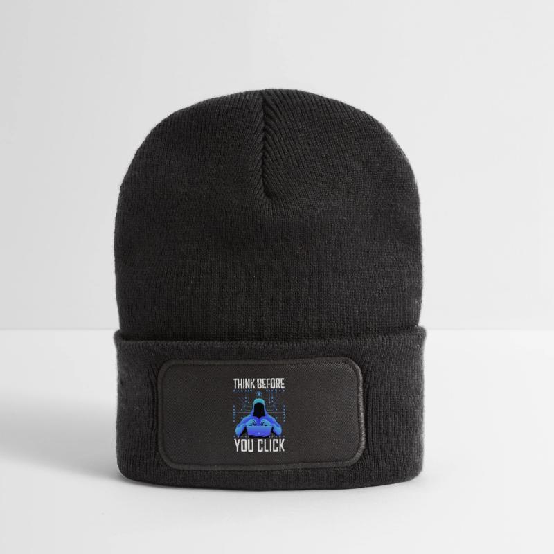 Hacker Hacking Programmer Linux Cybersecurity Data Recycled Patch Beanie