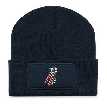 Pipe Wrench Tool Craftsman Design - Recycled Patch Beanie - french navy - Front